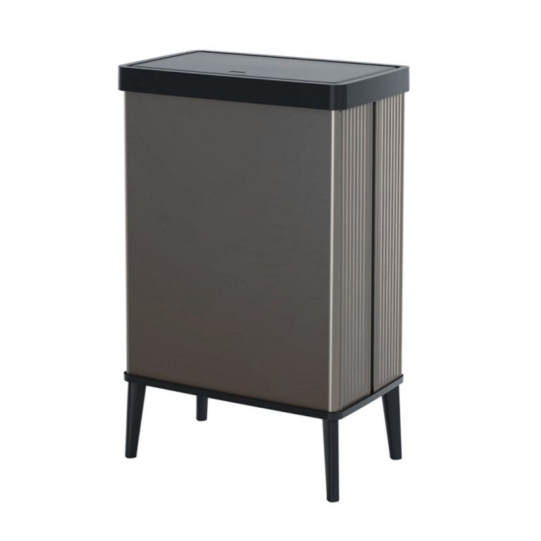 Curver Verto High Prullenbak 54L Push Pearl Gray | Kopen bij Flickmyhouse