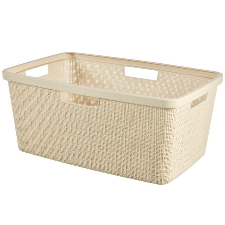 Curver Wasmand Jute-Look 46L Cr&egrave;me | Kopen bij Flickmyhouse