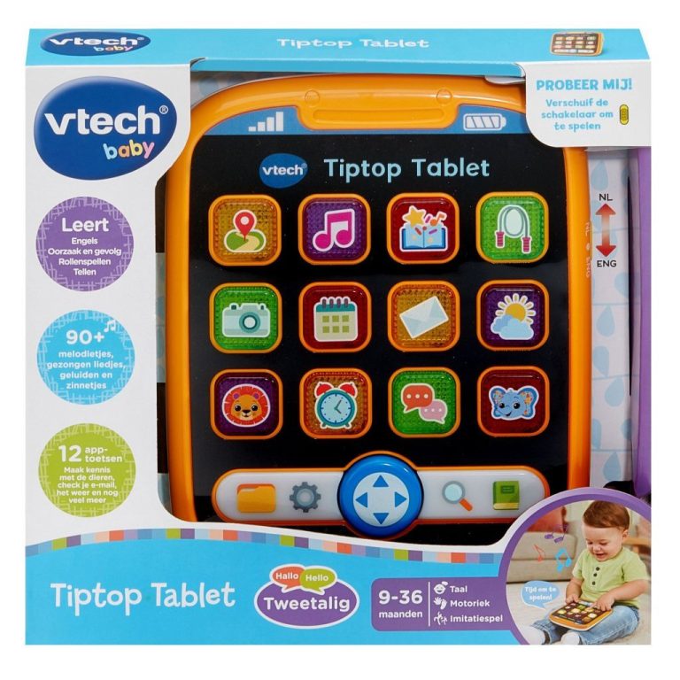 VTech Baby Tiptop Tablet + Licht en Geluid | Kopen bij Flickmyhouse