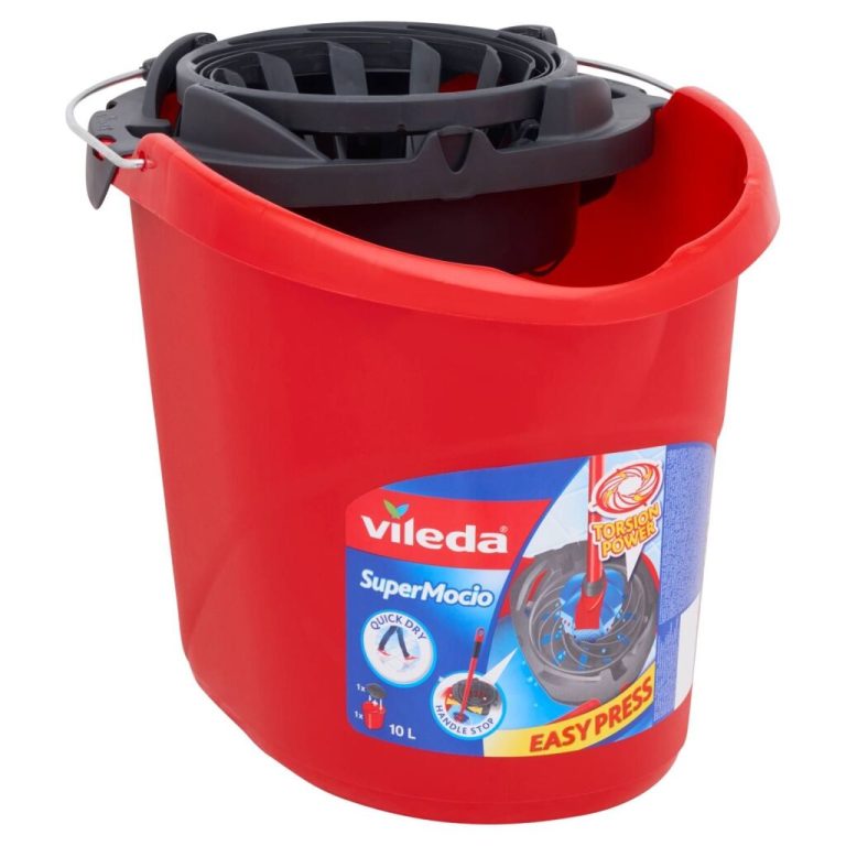 Vileda SuperMocio Emmer met PowerPress 10L Rood/Zwart | Kopen bij Flickmyhouse