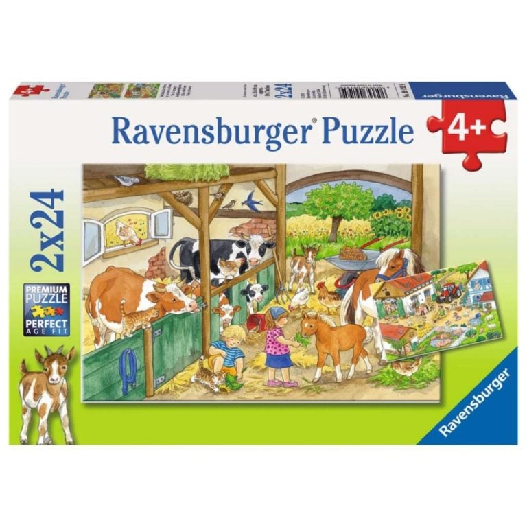 Ravensburger Puzzel Vrolijk Boerderijleven 2x24 Stukjes | Kopen bij Flickmyhouse
