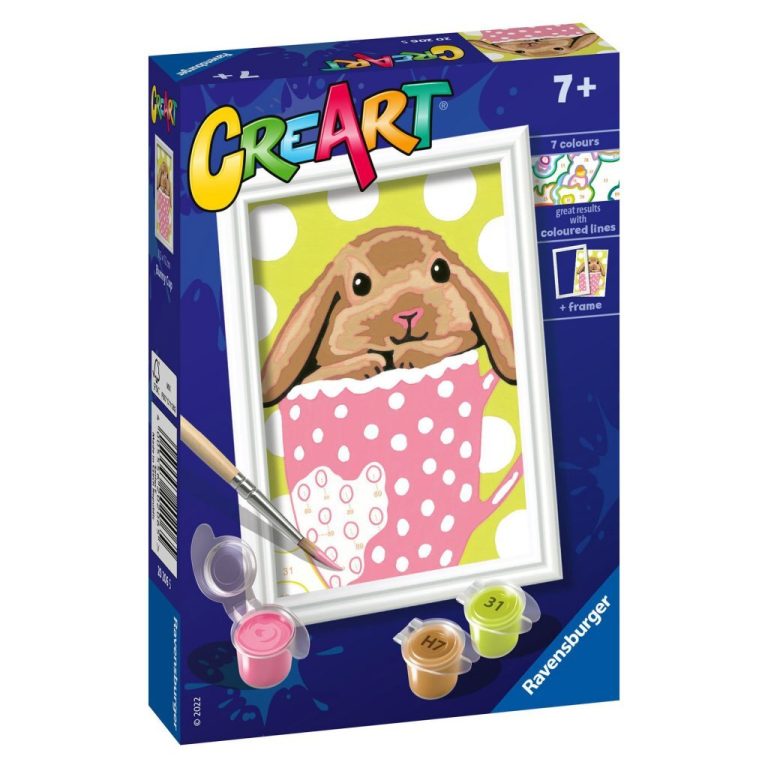 Ravensburger CreArt Schilderen op Nummer Konijntje in Beker | Kopen bij Flickmyhouse