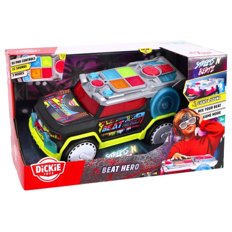Dickie Toys Beat Hero DJ Auto + Licht en Geluid | Kopen bij Flickmyhouse
