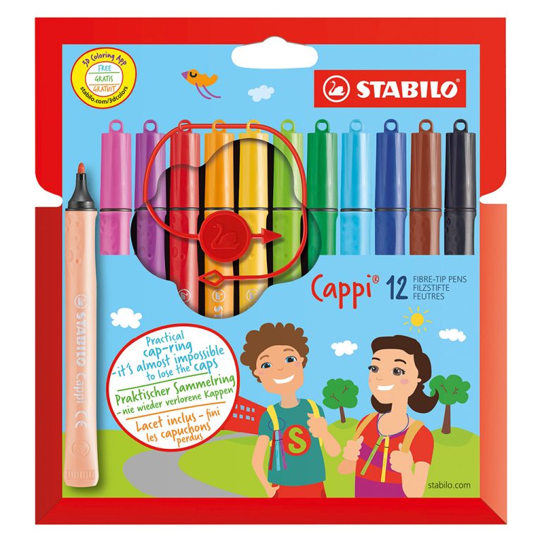 Stabilo Viltstiften Cappi Etui 12 Stuks | Kopen bij Flickmyhouse