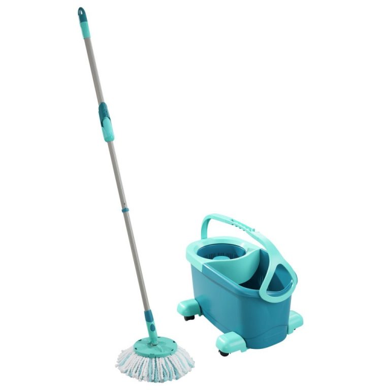 Leifheit 52102 Clean Twist Disc Mop Compleet Systeem met Wieltjes Blauw | Kopen bij Flickmyhouse