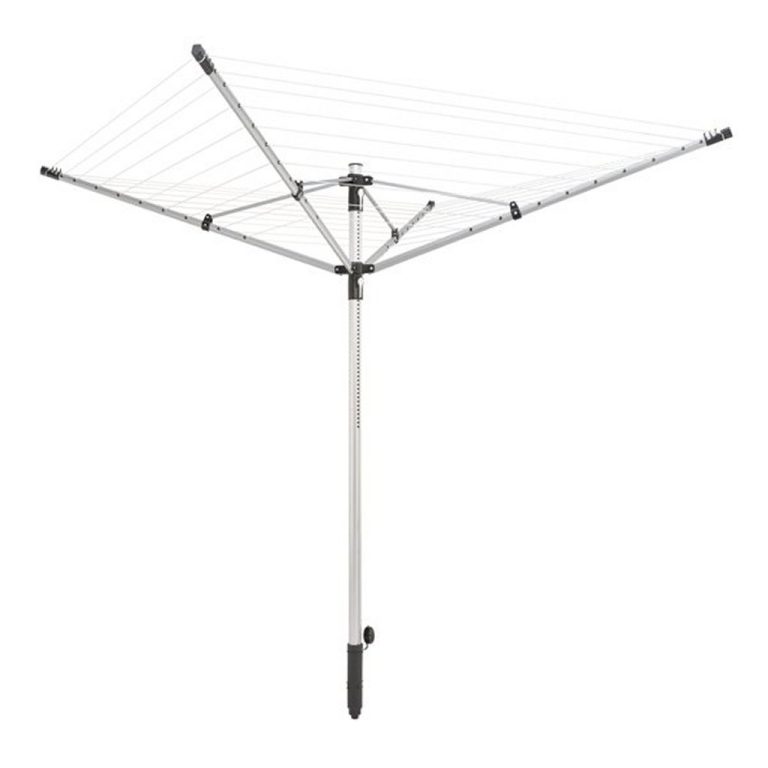 Leifheit 85360 Linopush 500 Droogmolen Zilver/Zwart/Metaal 135-180 cm | Kopen bij Flickmyhouse