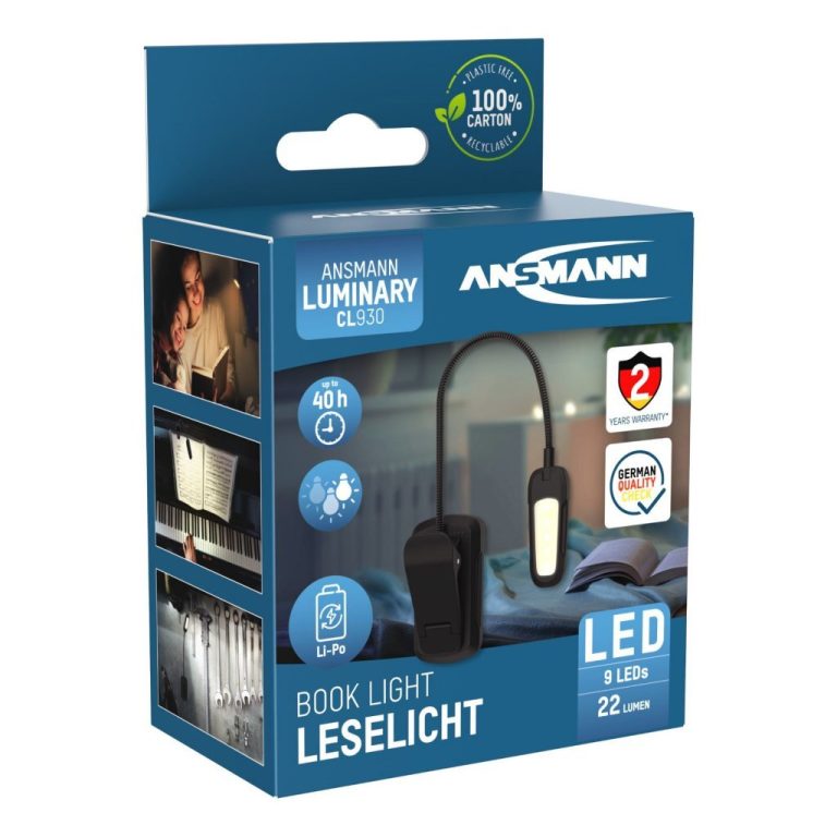 Ansman Universele LED Lamp met Clip Zwart | Kopen bij Flickmyhouse