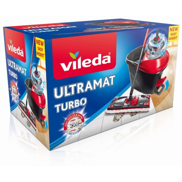 Vileda Ultramat Turbo Schoonmaakset Rood/Zwart | Kopen bij Flickmyhouse