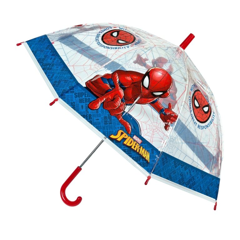 Spiderman Kinderparaplu 66 cm Blauw/Rood/Transparant | Kopen bij Flickmyhouse