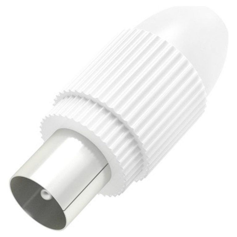 Hama Antennestekker Coax Klembaar Wit | Kopen bij Flickmyhouse