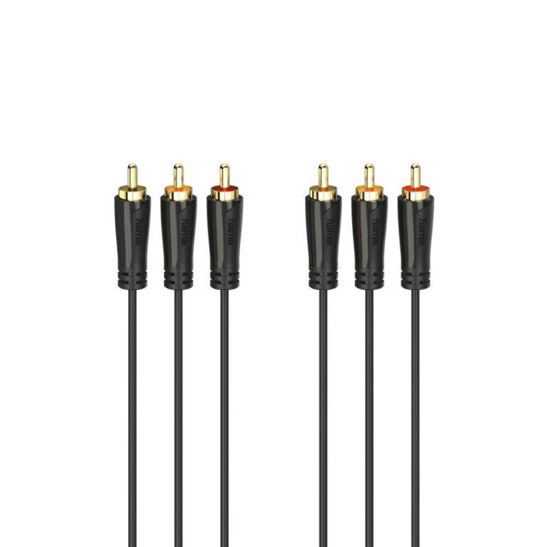 Hama Audio-/videokabel 3 Cinch-stekkers - 3 Cinch-stekkers Verguld 1