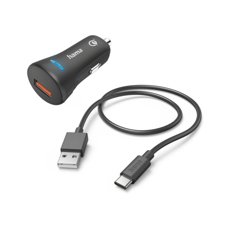 Hama Auto-Snellader met Oplaadkabel USB-C Zwart | Kopen bij Flickmyhouse