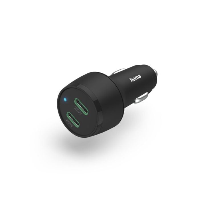 Hama Auto-snellader 2x USB-C Power Delivery/Qualcomm &reg; 45 W Zwart | Kopen bij Flickmyhouse