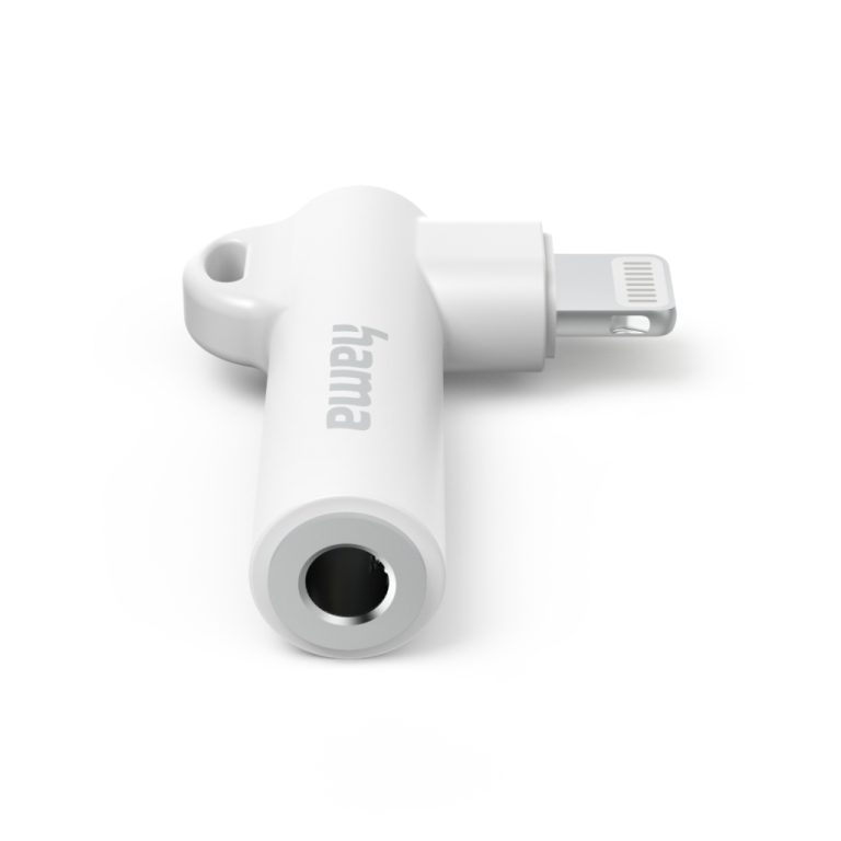Hama Aux-Adapter 90&deg; Hoekstekker Lightning Wit | Kopen bij Flickmyhouse