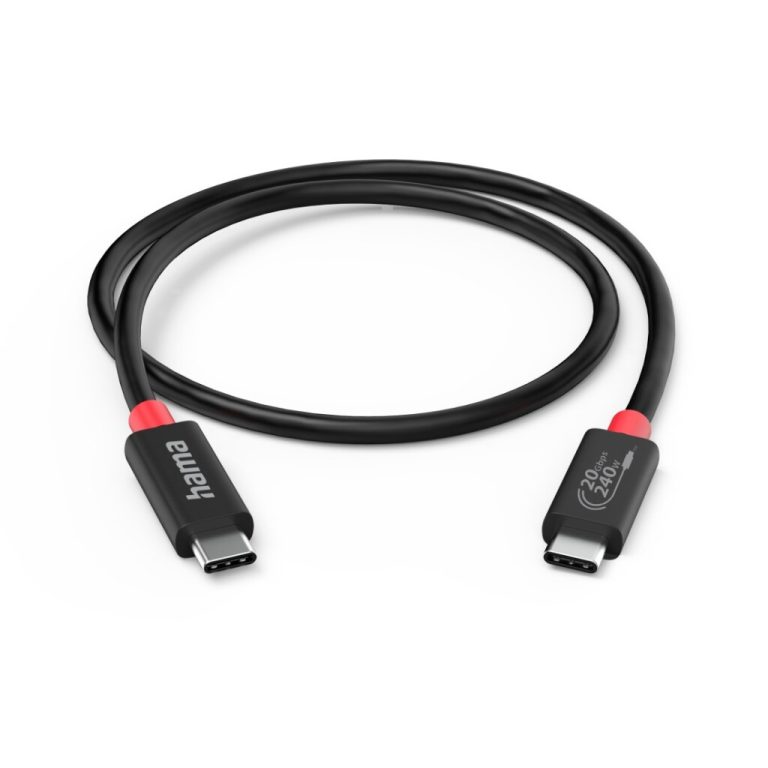 Hama USB C Kabel E-Marker USB4 GEn2 20 Gbit/s 5 A 240W 200 cm Zwart | Kopen bij Flickmyhouse