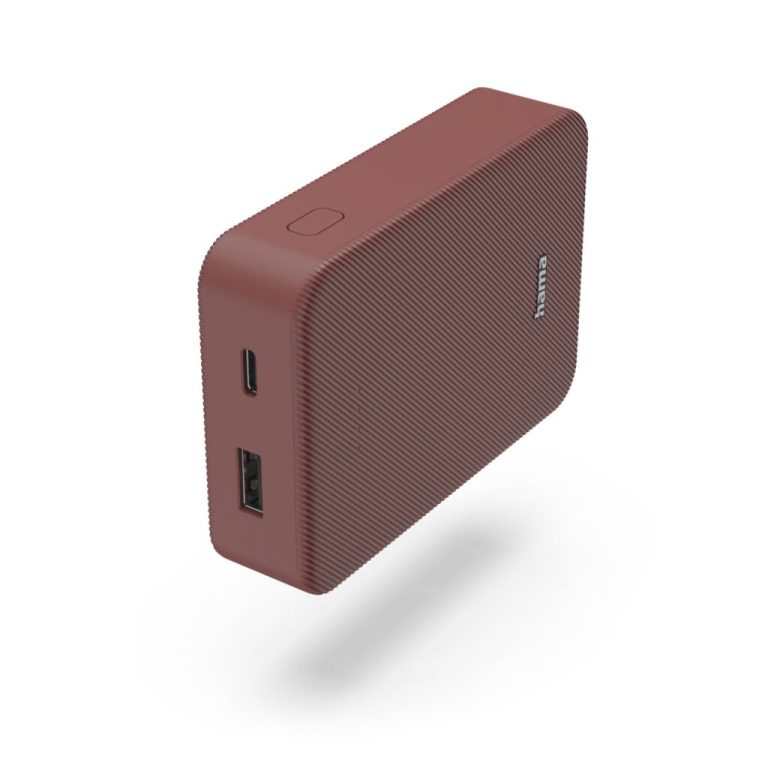 Hama Power Pack Colour 10 10000mAh 2 Uitgangen: USB-C USB-A Rood | Kopen bij Flickmyhouse