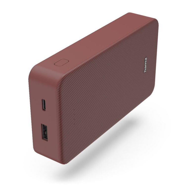 Hama Power Pack Colour 20 20000mAh 2 Uitgangen: USB-C USB-A Rood | Kopen bij Flickmyhouse