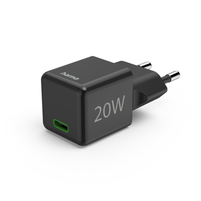 Hama Snellader USB-C PD/Qualcomm&reg; Super-Mini-Charger 20 W Zwart | Kopen bij Flickmyhouse
