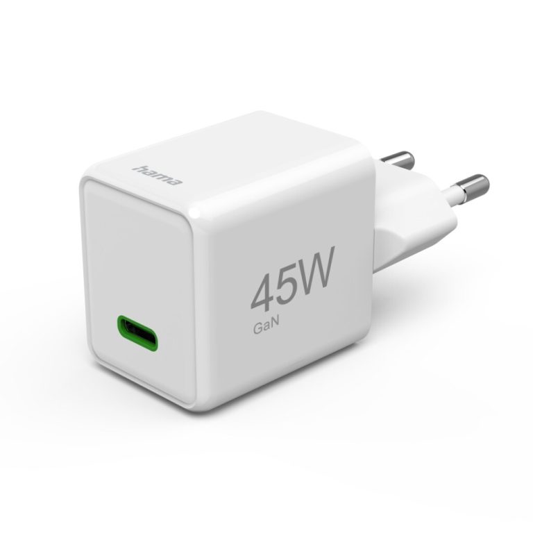 Hama Snellader USB-C PD/QC/GaN Super-Mini-Charger 45 W Wit | Kopen bij Flickmyhouse