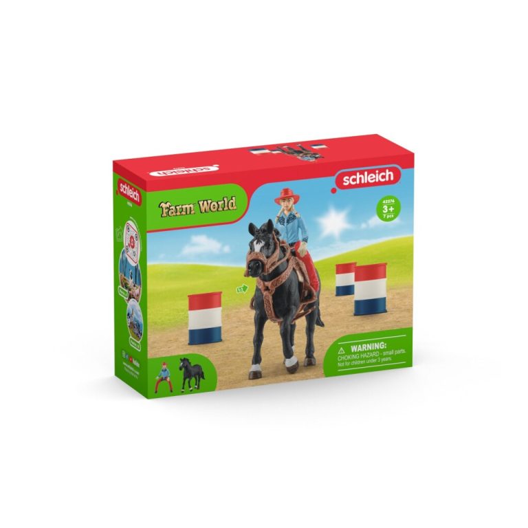 Schleich Farm World Barrel Racing met Cowgirl | Kopen bij Flickmyhouse