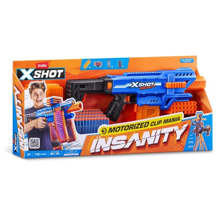 Zuru X-Shot Insanity Clip Blaster + 72 Darts | Kopen bij Flickmyhouse