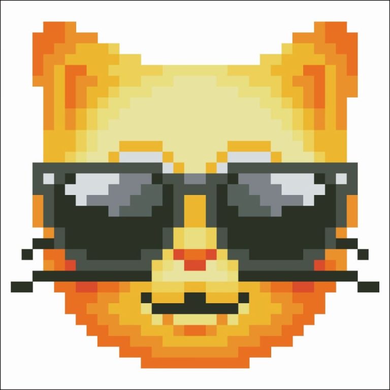 Diamond Dotz Diamond Painting Cool Cat 10x10 cm | Kopen bij Flickmyhouse