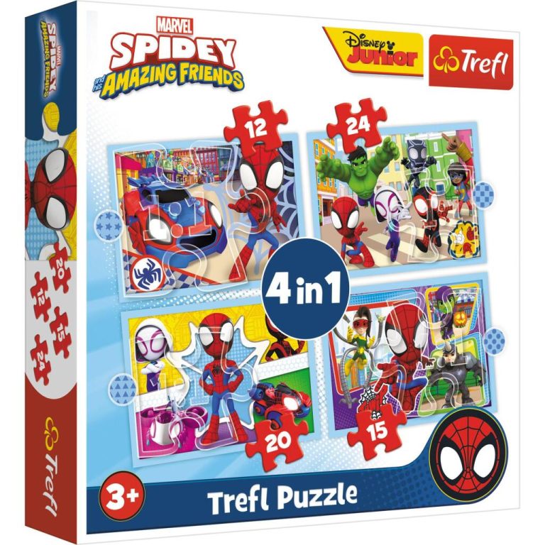 Trefl Spidey and Friends 4in1 Puzzel 12-24 Stukjes | Kopen bij Flickmyhouse