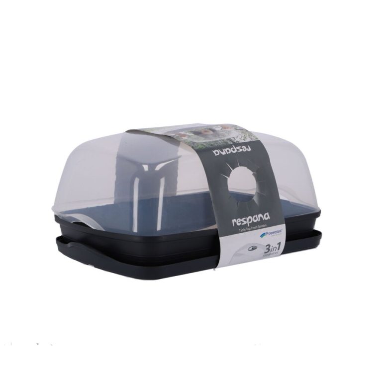 Kweekbak met Ventilatieopening 39.1x25.7x18.5 cm Transparant/Zwart | Kopen bij Flickmyhouse