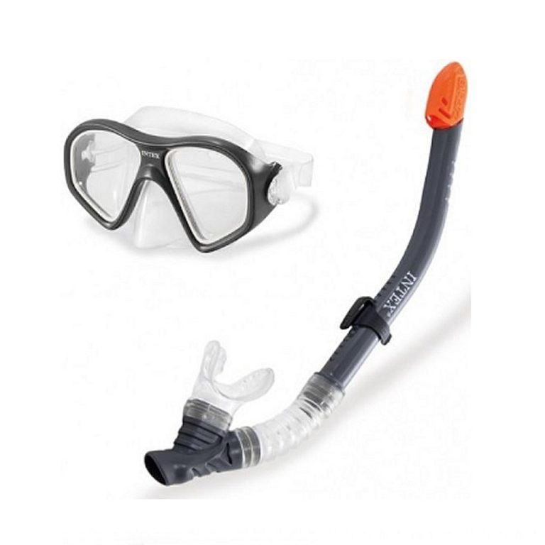 Intex 55648 Aquaflow Sport Reef Rider Duikbril en Snorkel Grijs | Kopen bij Flickmyhouse
