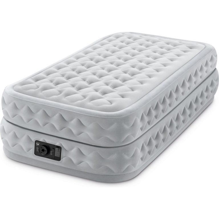 Intex 64488ND Twin Supreme Air-Flow 1-Persoons Luchtbed 191x99x51 cm + Ingebouwde Pomp Grijs | Kopen bij Flickmyhouse