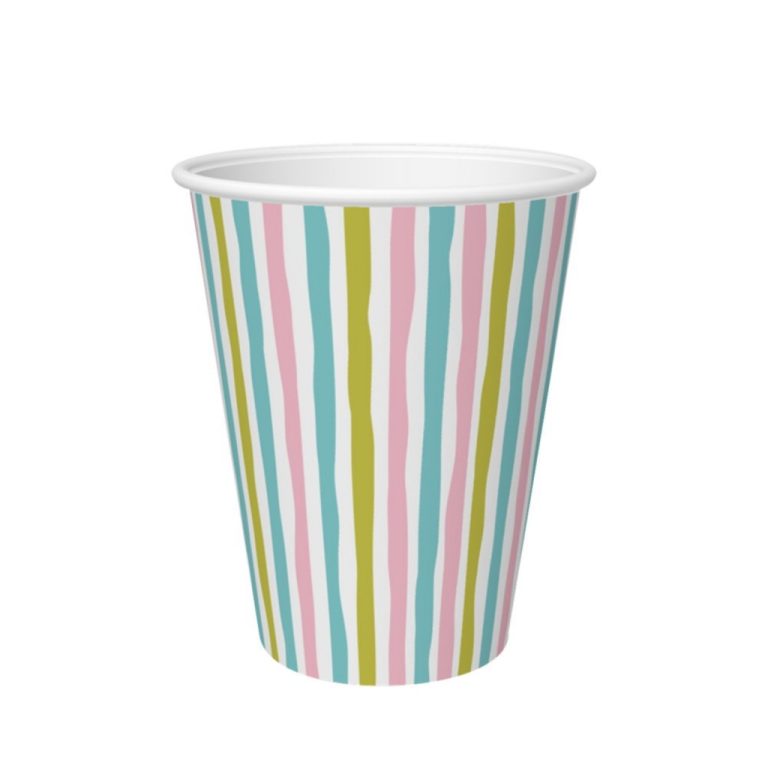 Duni Papieren Bekers Stripes 24 cl 10 Stuks | Kopen bij Flickmyhouse
