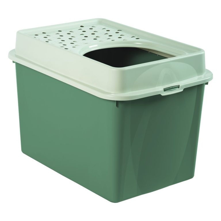 Rotho Eco Berty Kattenbak met Boveningang Groen/Zand | Kopen bij Flickmyhouse