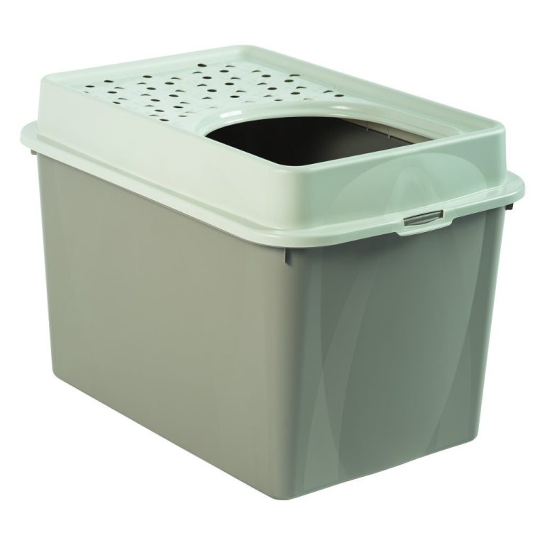 Rotho Eco Berty Kattenbak met Boveningang Cappuccino/Zand | Kopen bij Flickmyhouse