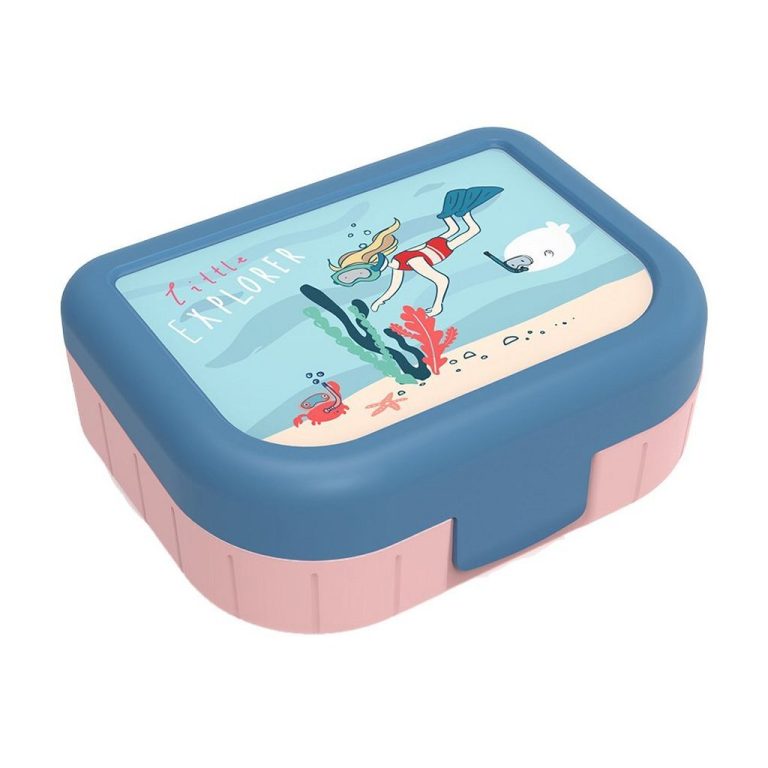 Rotho Memory Kids Lunchbox To Go Kids Explorer 1L Blauw/Roze | Kopen bij Flickmyhouse