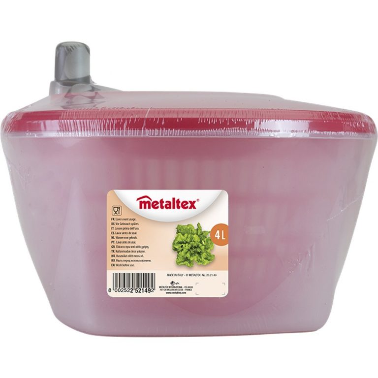 Metaltex Slacentrifuge 24x16 cm Rood/Transparant | Kopen bij Flickmyhouse