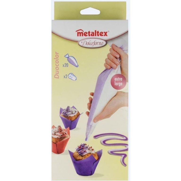 Metaltex Dolceforno Wegwerpspuitzakken + 2 Spuitmonden 20 Stuks | Kopen bij Flickmyhouse