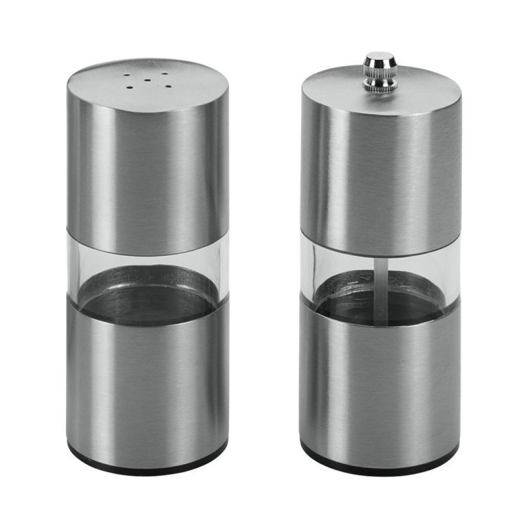 Metaltex Zoutvaatje + Pepermolen 13 cm RVS/Acryl | Kopen bij Flickmyhouse