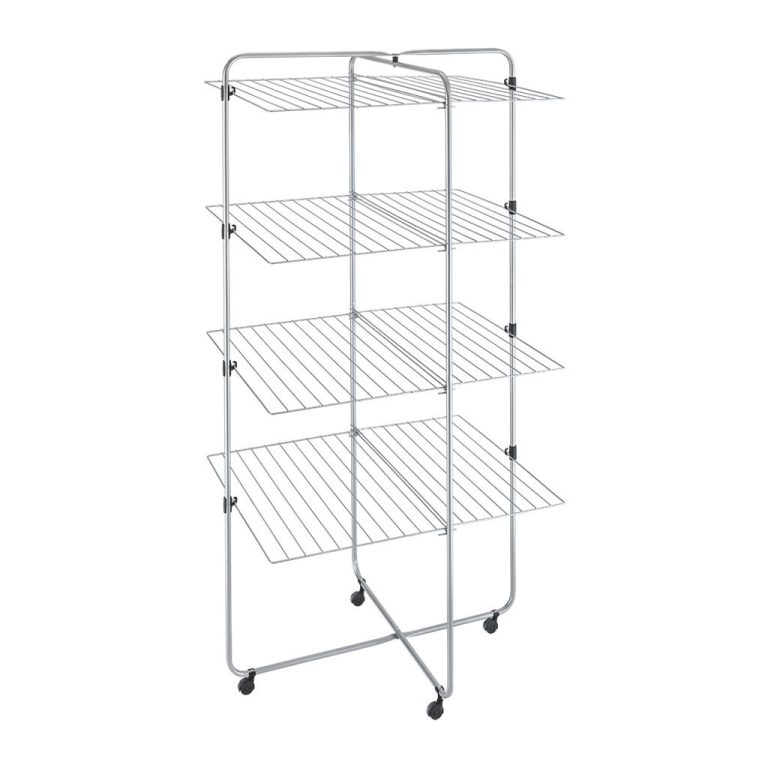 Metaltex Asymmetric Droogtoren 53 m Drooglijn 4 Etages 64x82x169 cm Zilver | Kopen bij Flickmyhouse