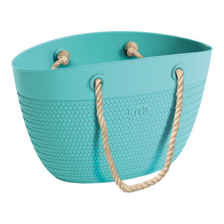 Linda Bag Sea met Touw Handvatten 50x41 cm Turquoise | Kopen bij Flickmyhouse