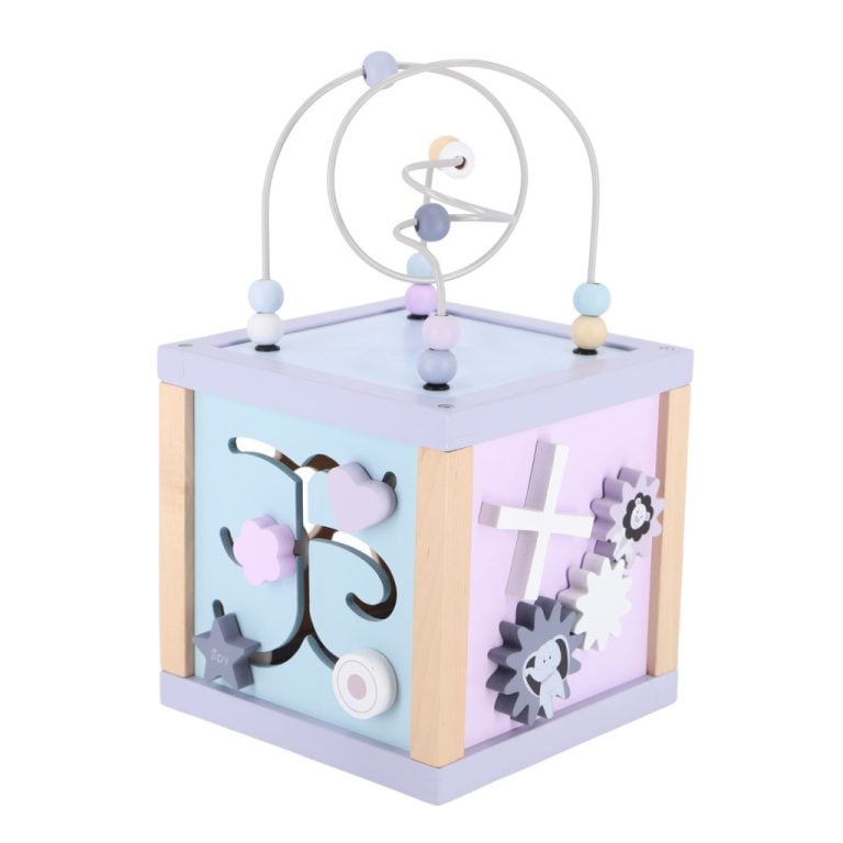Jipy Houten Activiteiten Kubus Paars/Blauw | Kopen bij Flickmyhouse