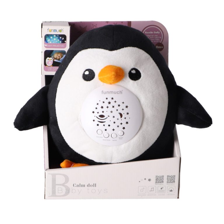 Knuffelprojector Pinguïn + Licht en Geluid | Kopen bij Flickmyhouse