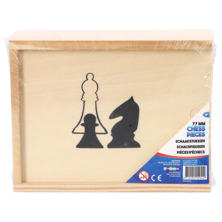 Houten Schaakstukken in Kistje 19x15.5 cm | Kopen bij Flickmyhouse