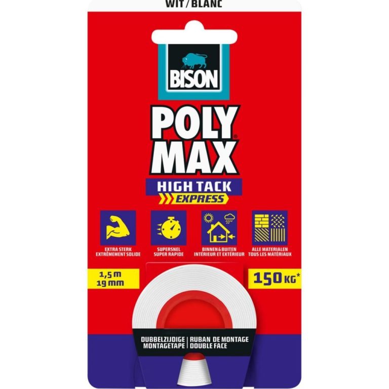 Bison Poly Max Tape 150 cm Wit | Kopen bij Flickmyhouse