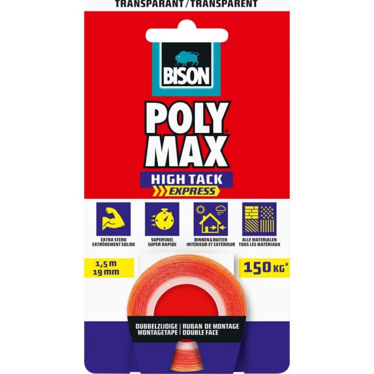 Bison Poly Max Tape 150 cm Transparant | Kopen bij Flickmyhouse