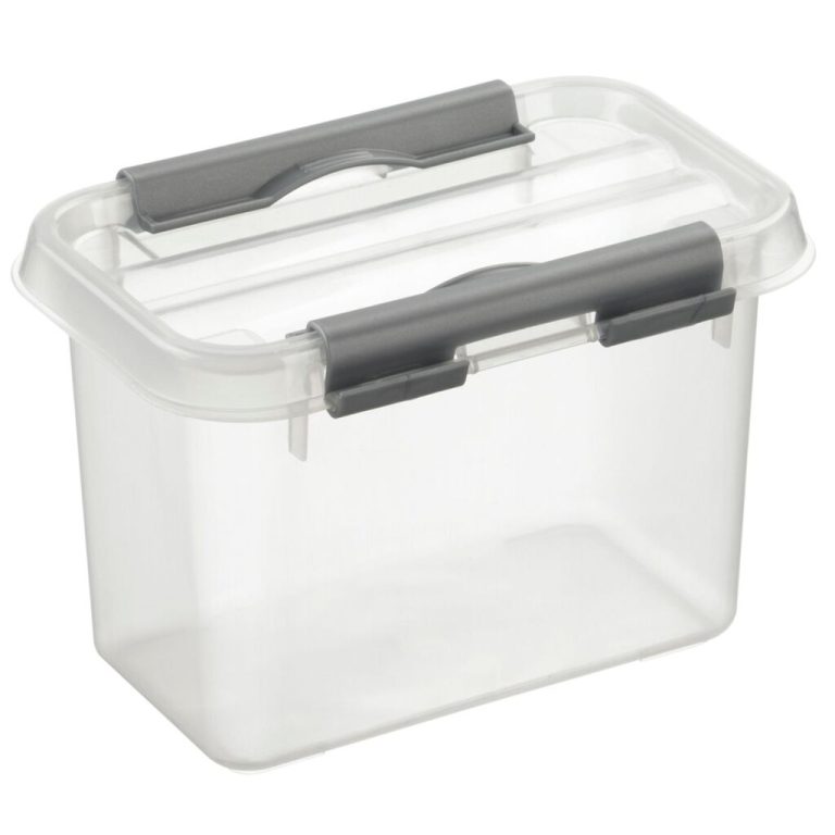 Sunware Q-Line Opbergbox 0.8L Transparant/Zilver | Kopen bij Flickmyhouse