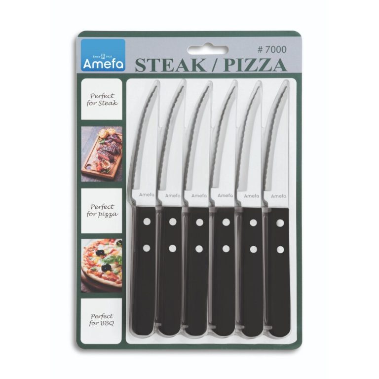 Amefa Pizza/Steak Messenset 6-delig Zwart | Kopen bij Flickmyhouse