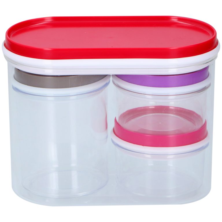 Alpina Opbergdozen 4 Stuks Transparant | Kopen bij Flickmyhouse