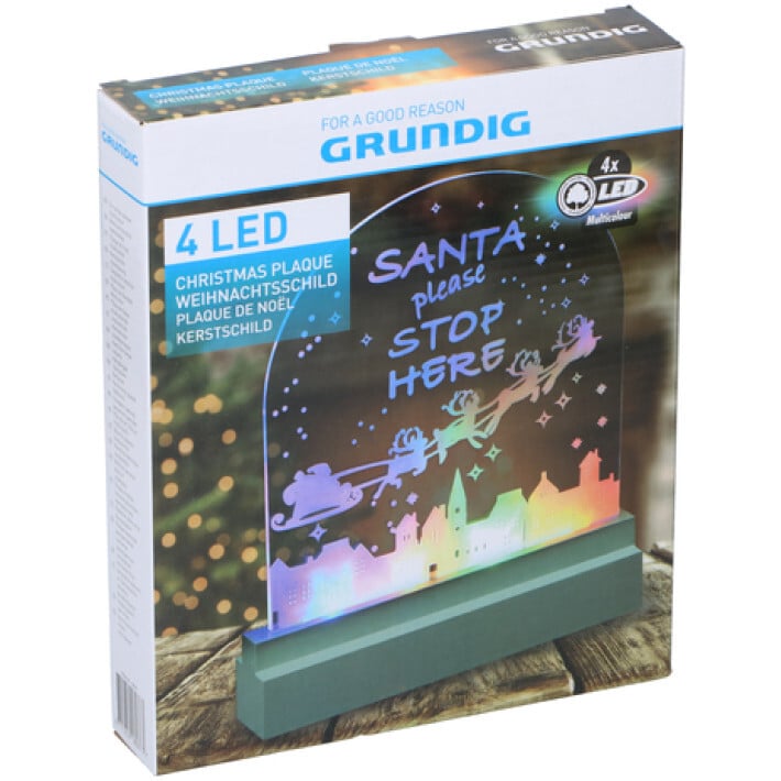 Grundig Kerstschild Led Meerkleurig | Kopen bij Flickmyhouse