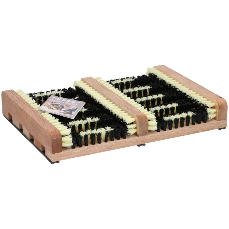 Houten Schoenen en Laarzen Voetveger met Borstels 35x26x5
