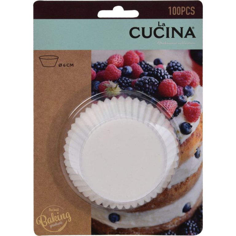 La Cucina Papieren Muffinvormpjes 6 cm 100 Stuks Wit | Kopen bij Flickmyhouse